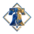 Liberty Epoxy marbled bell logo